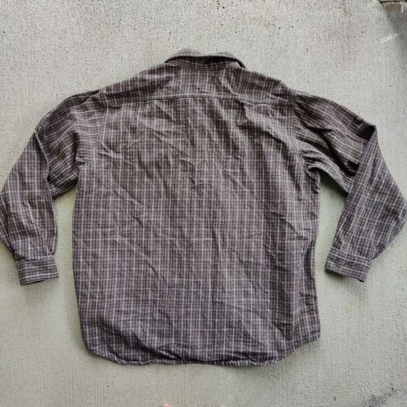 Vintage Carhartt Made In USA Thick Plaid Flannel Button Up LS Shirt Men's 2XL T - Picture 9 of 9